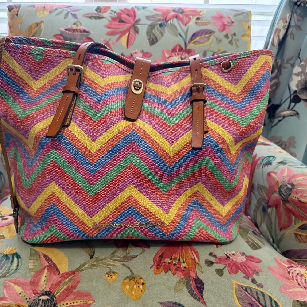 Dooney & Bourke Multicolor Chevron Tote